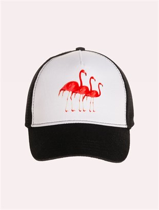 Velvet Flamingo Patch Hat